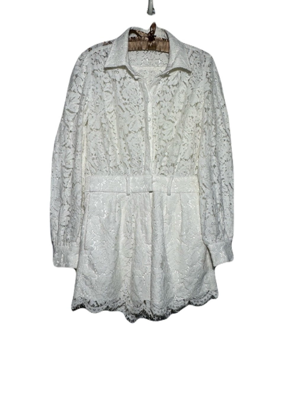 Ethereal/Wedding Shower/Bridal Party Generation Love White Lace Romper